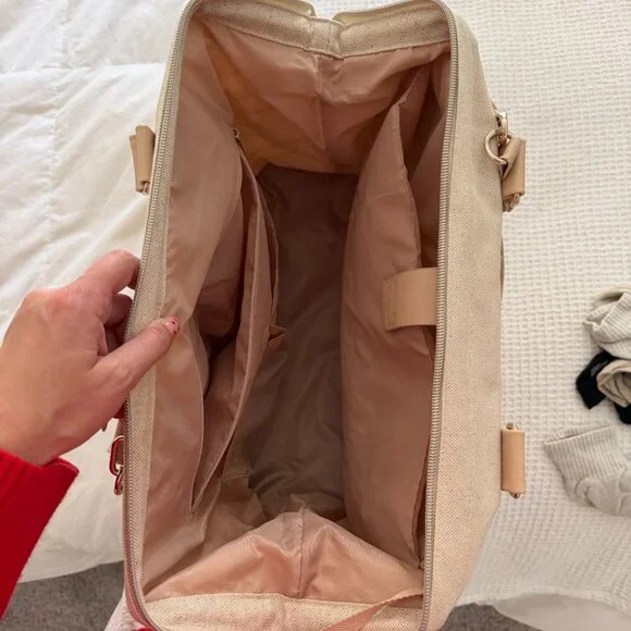 BÉIS The Mini Weekender Beige Carry On Personal Item - Picture 2 of 7